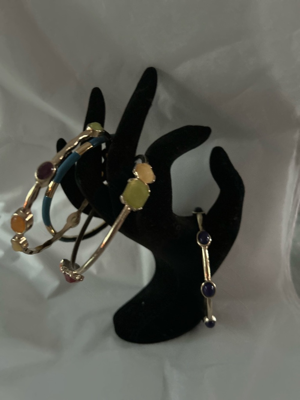 Elegant Gold and Blue Bangle Set